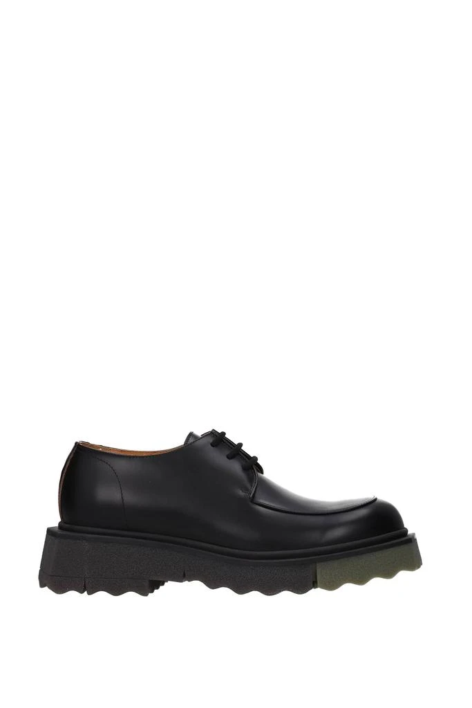 商品Off-White|Lace up and Monkstrap Leather Black,价格¥2652,第1张图片