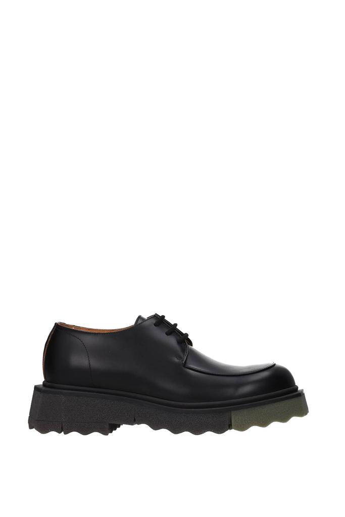 商品Off-White|Lace up and Monkstrap Leather Black,价格¥3766,第1张图片