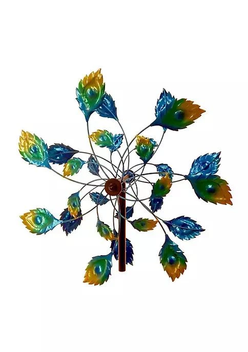 商品Summerfield Terrace|Terrace Home Modern Decorative 75 Peacock Tail Windmill Garden Stake,价格¥777,第1张图片