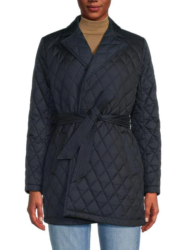 商品Ralph Lauren|Quilted Wrap Tie Coat,价格¥1059,第1张图片