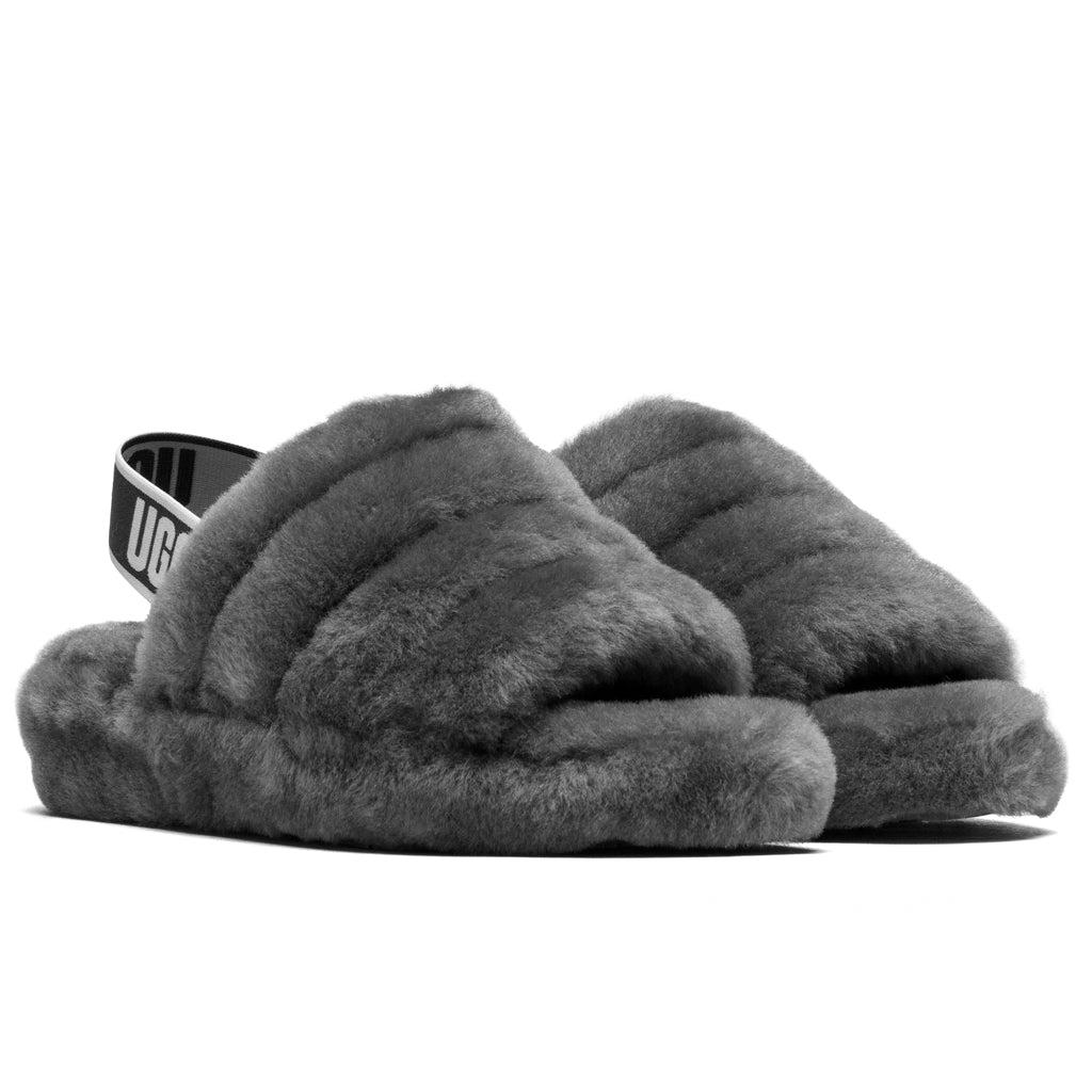 UGG Women's Fluff Yeah Slide - Charcoal商品第2张图片规格展示