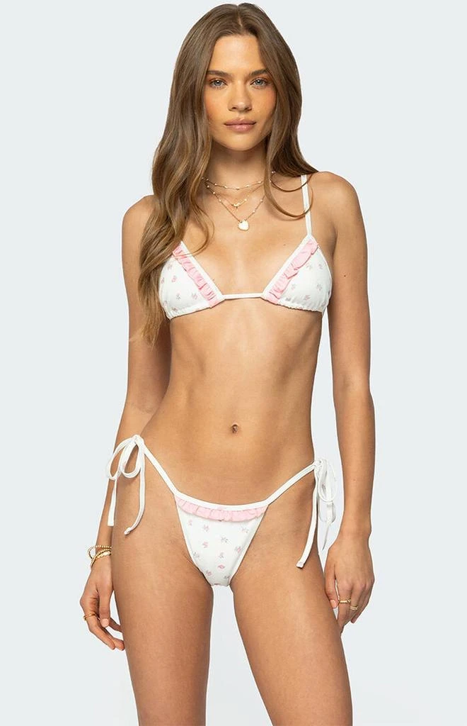 商品Edikted|Ira Floral Triangle Bikini Top,价格¥258,第1张图片