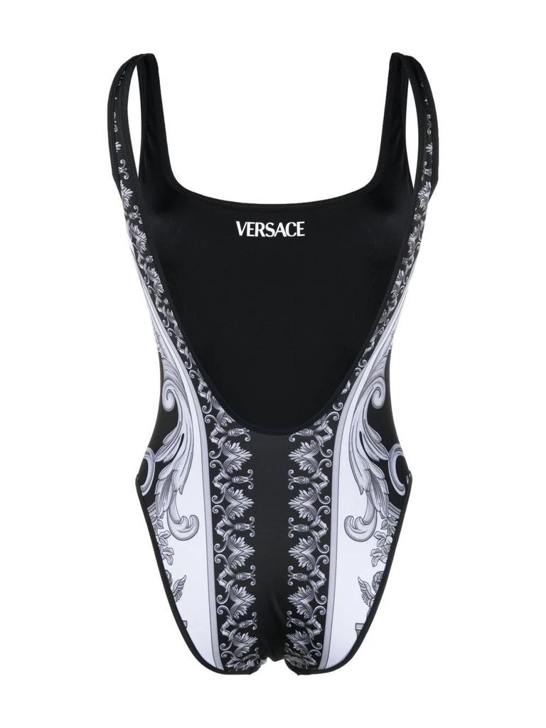 商品Versace|Silver baroque reversible one-piece swim suit,价格¥1728,第3张图片详细描述