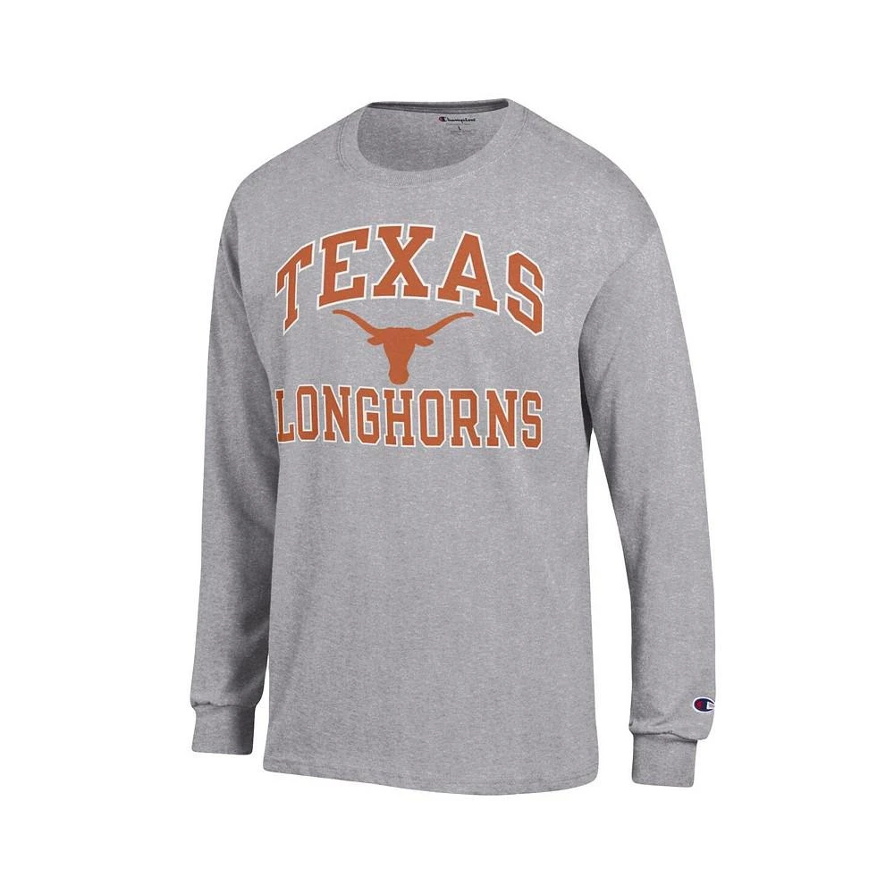 商品CHAMPION|Men's Heather Gray Texas Longhorns High Motor Long Sleeve T-shirt,价格¥236,第2张图片详细描述