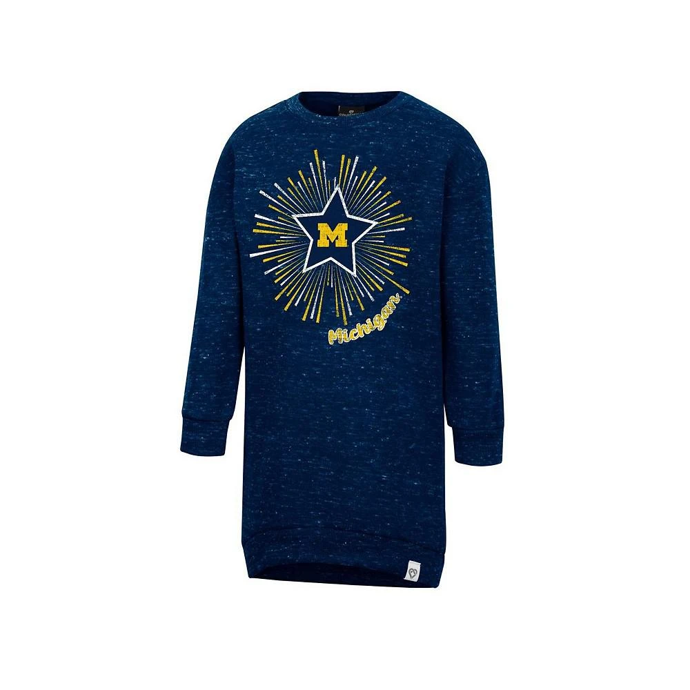 商品Colosseum|Toddler Girls Navy Michigan Wolverines Cindy Lou Sweatshirt Dress,价格¥263,第1张图片