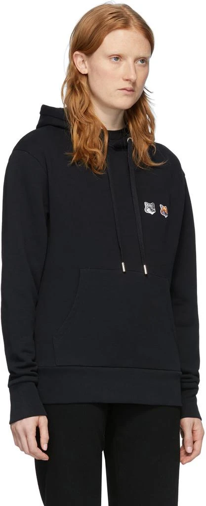 商品Maison Kitsune|Black Double Fox Head Hoodie,价格¥1336,第2张图片详细描述