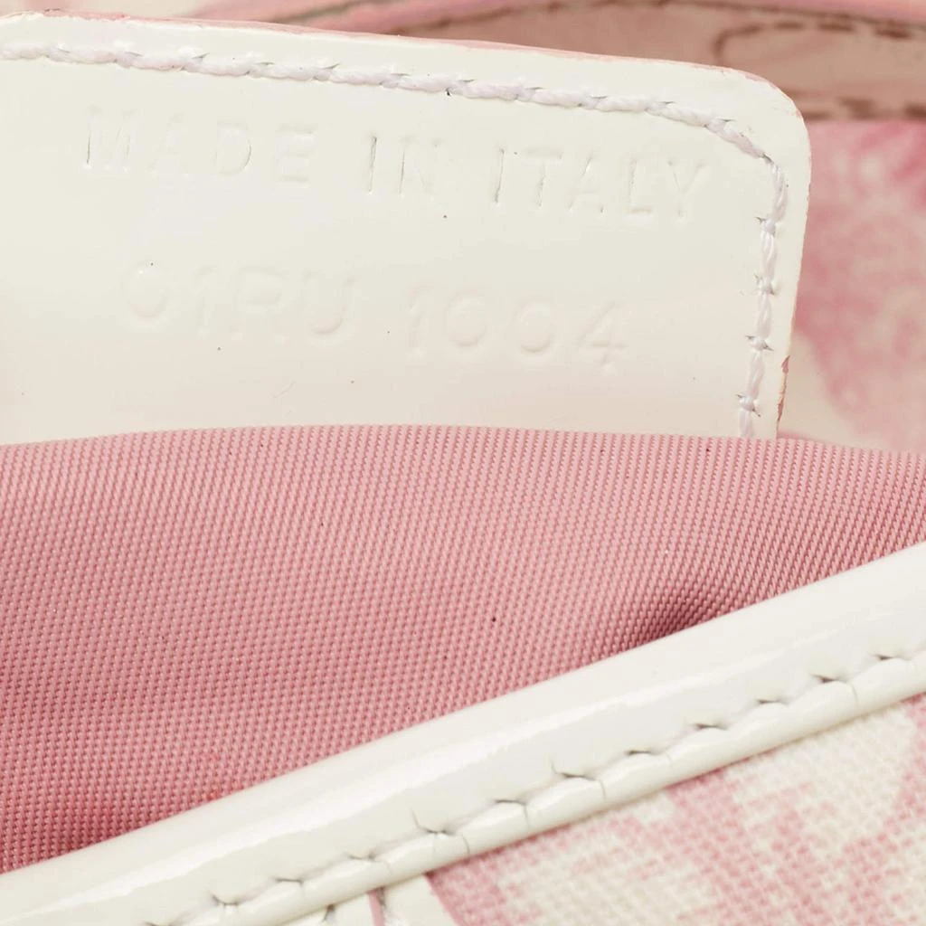 Dior Dark Pink/White Printed Canvas and Patent Leather Saddle Bag 商品