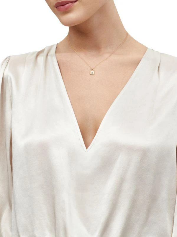 商品Saks Fifth Avenue|14K Yellow Gold Padlock Pendant Chain Necklace,价格¥4872,第4张图片详细描述