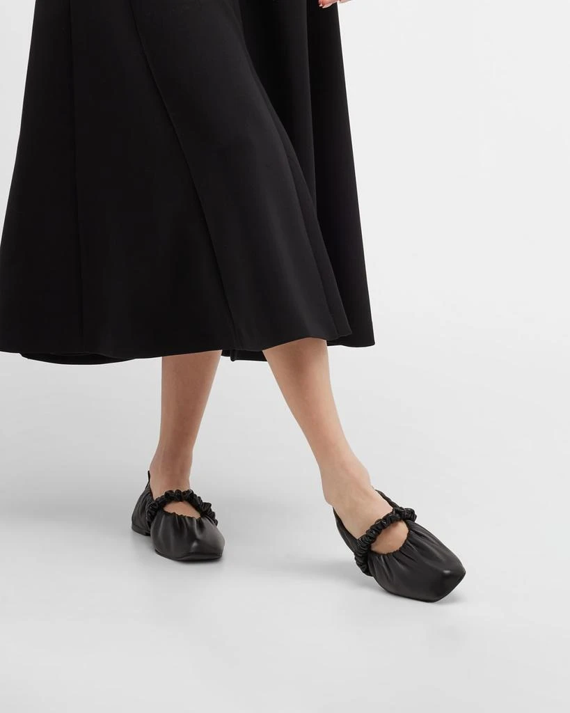 商品Ganni|Soft Leather Mary Jane Ballerina Flats,价格¥1320,第2张图片详细描述