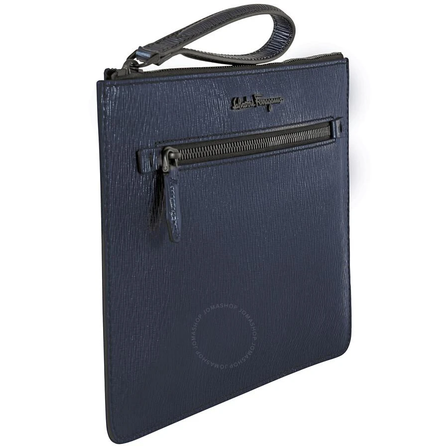 商品Salvatore Ferragamo|Salvatore Ferragamo Calfskin Leather Document Holder In Navy Blue,价格¥2221,第2张图片详细描述