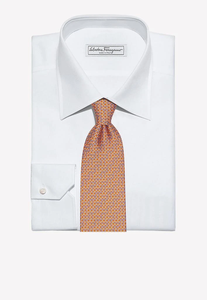 商品Salvatore Ferragamo|All-Over Gancini Print Silk Tie,价格¥1579,第3张图片详细描述