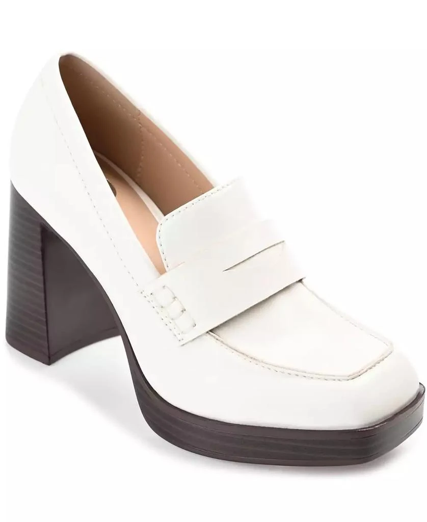 商品Journee Collection|Women's Ezzey Block Heel Loafers,价格¥371,第1张图片
