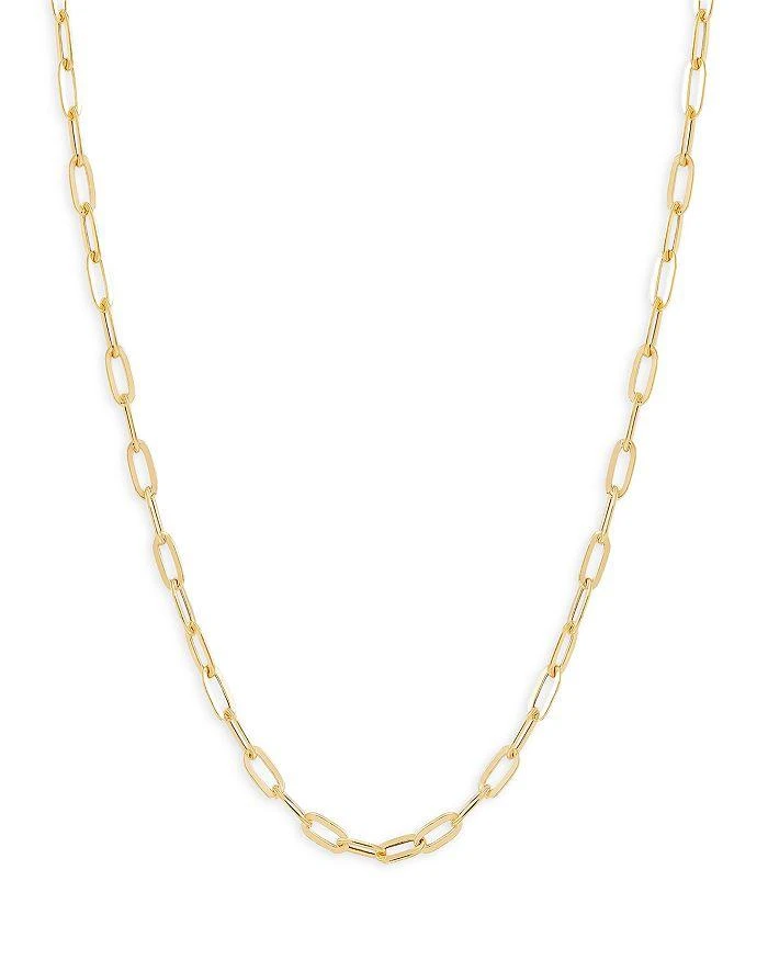 商品Bloomingdale's|Flat Paperlink Chain Necklace in 14K Yellow Gold, 18" - Exclusive,价格¥6429,第1张图片详细描述