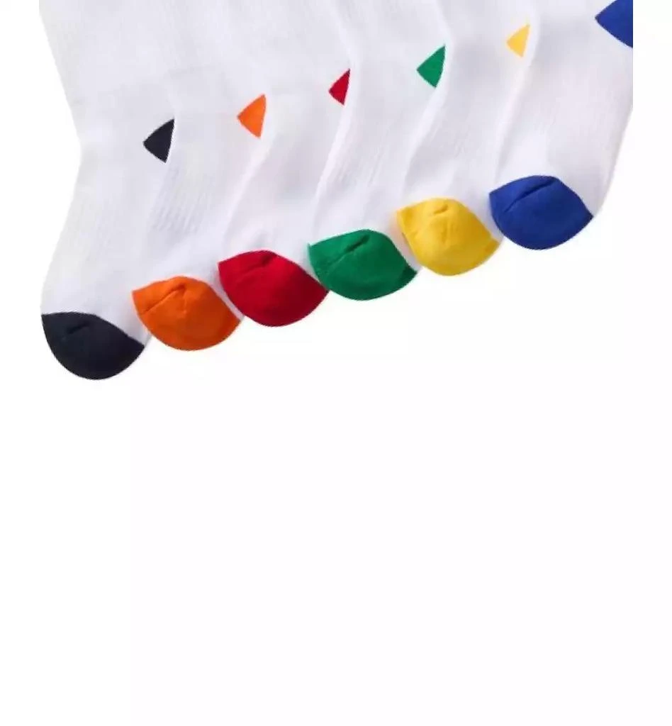 商品Ralph Lauren|Little & Big Boys Performance Polo Logo Cushioned Crew Socks, 6-Pack,价格¥185,第3张图片详细描述