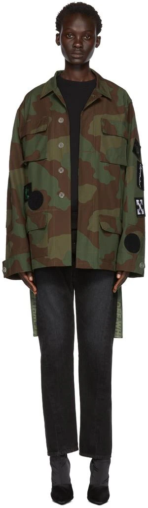 商品Off-White|Green Camo Patches Field Jacket,价格¥2794,第1张图片