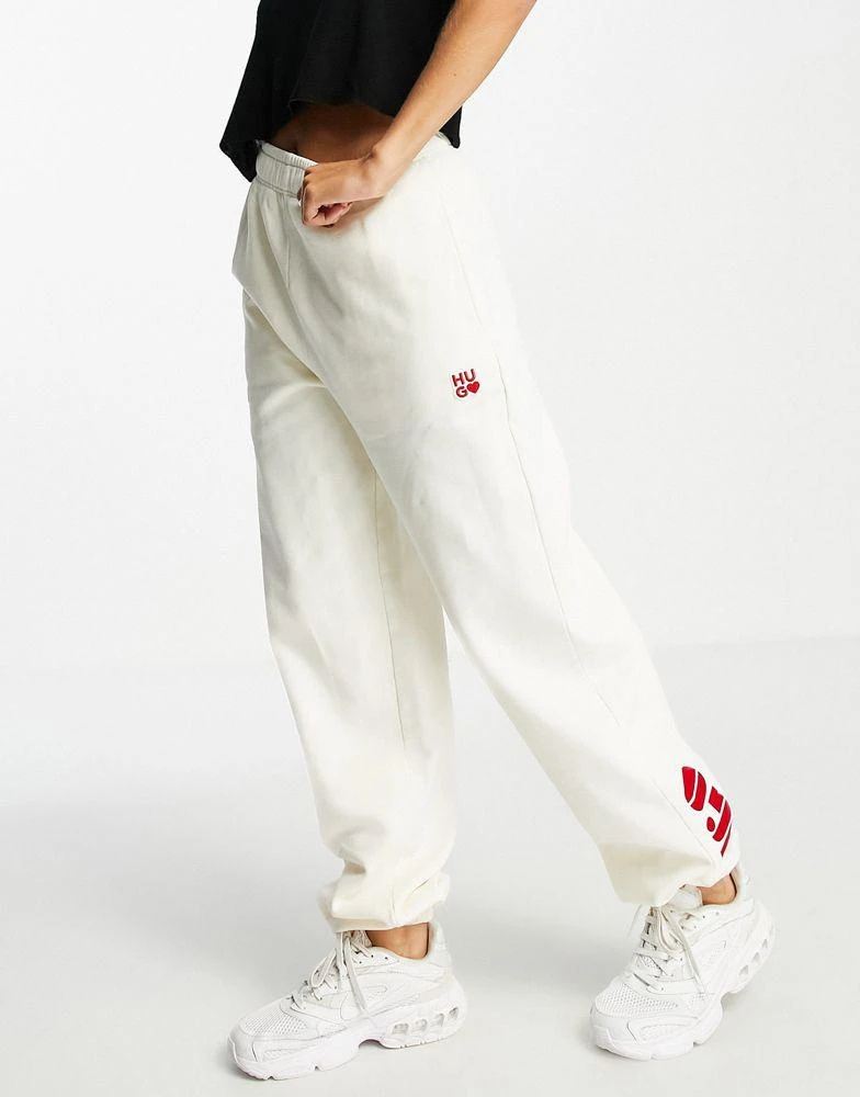 商品Hugo Boss|HUGO relaxed jogger in cream,价格¥636,第1张图片