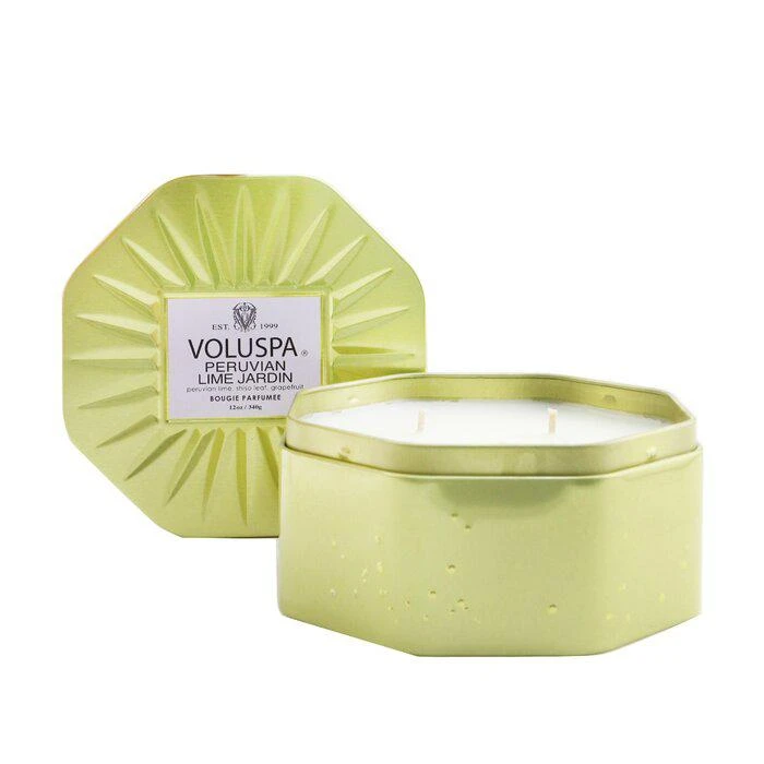 商品Voluspa|Voluspa 三烛芯八边形装饰罐香薰蜡烛 - 秘鲁柠檬花园 340g/12oz,价格¥172,第1张图片