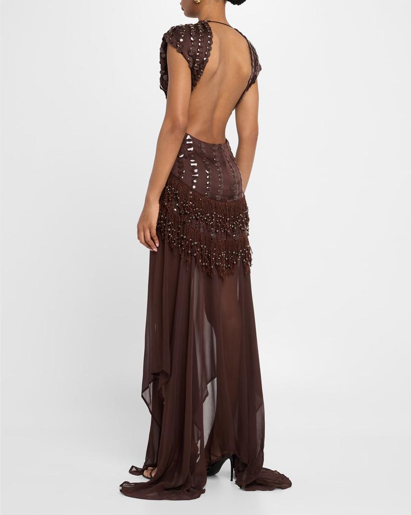 diotima mona studded satin dress Diotima Mona Studded Satin Dress - Black