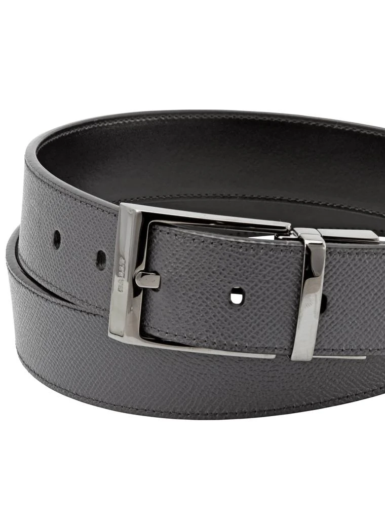 商品Bally|NEW Bally Shiff Men's 6232331 Grey Leather 115cm Belt MSRP,价格¥1275,第2张图片详细描述