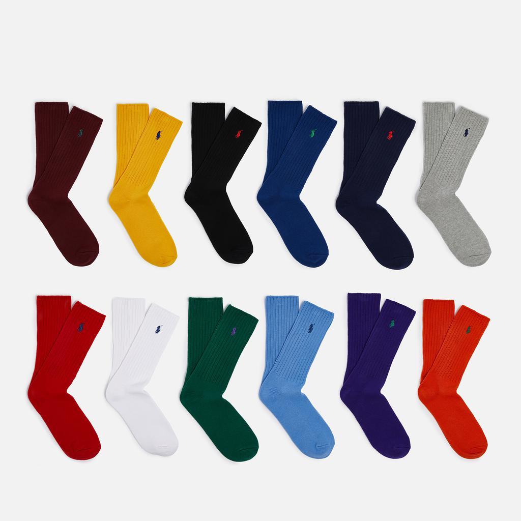 商品Ralph Lauren|Polo Ralph Lauren 12-Pack Logo Cotton-Blend Socks,价格¥1227,第1张图片