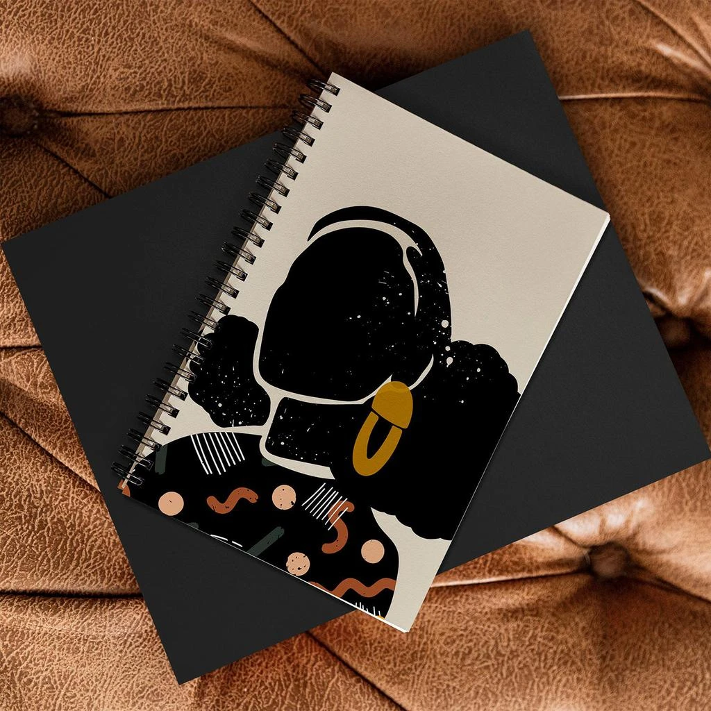 商品DENY Designs|Domonique Brown Black Hair No 4 Notebook,价格¥169,第3张图片详细描述