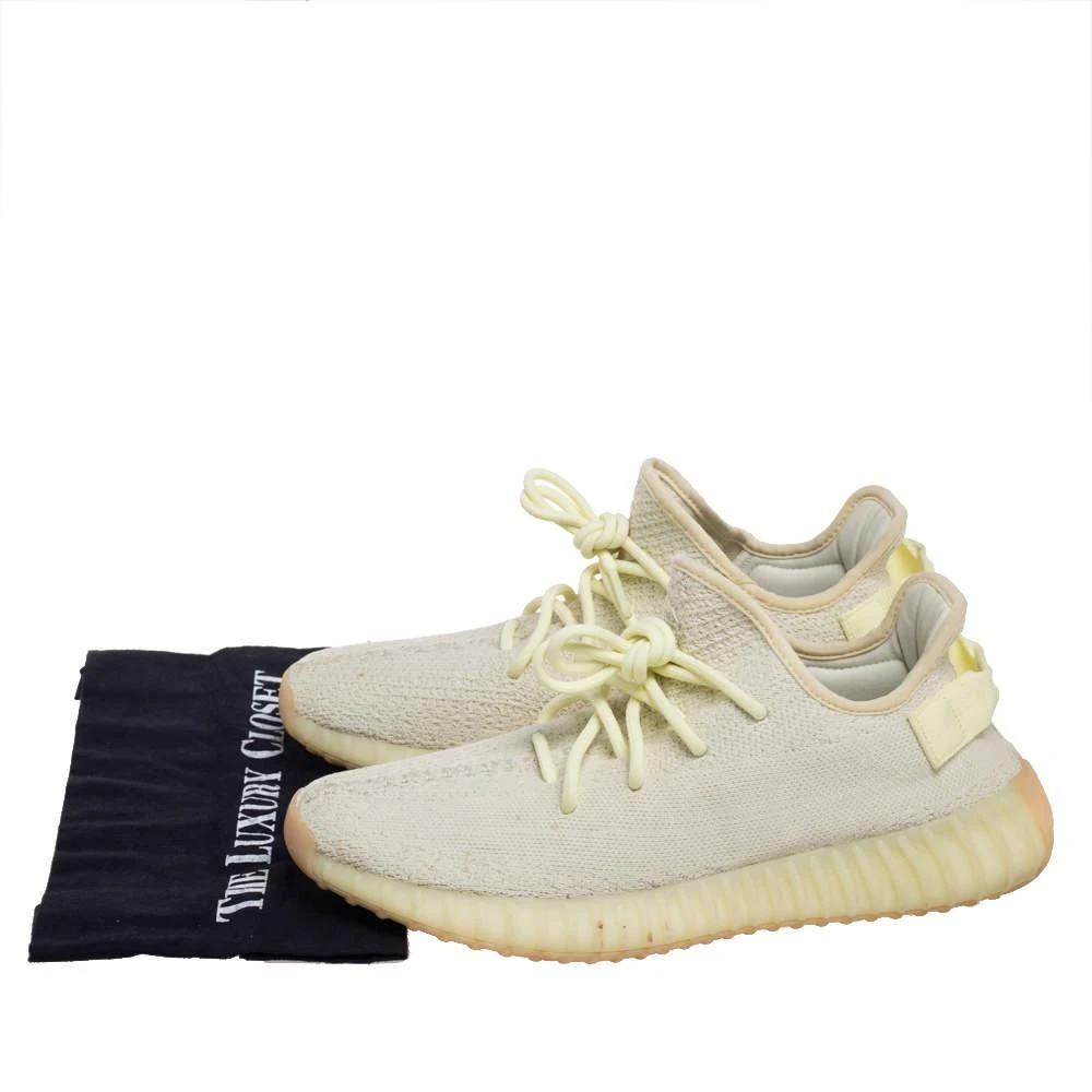 Yeezy x Adidas Green Knit Fabric 350 V2 Butter Sneakers Size 43 1/3 商品