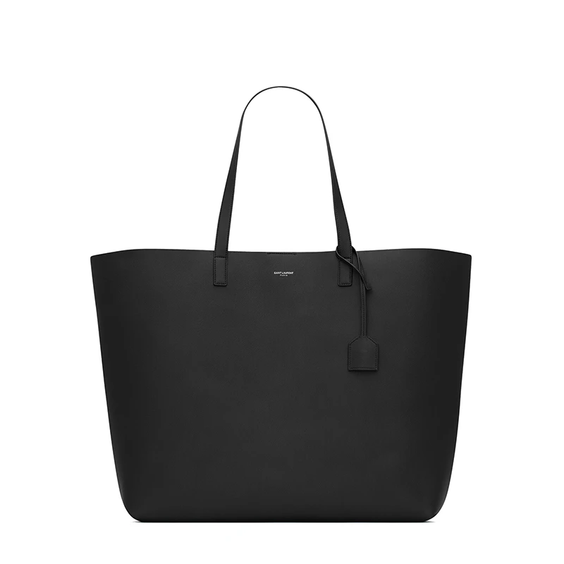 商品Yves Saint Laurent|SAINT LAURENT PARIS/圣罗兰 YSL 22春夏新款BOLD系列 男士黑色粒面皮革银扣配可拆卸小袋双面单肩手提包,价格¥10322,第1张图片
