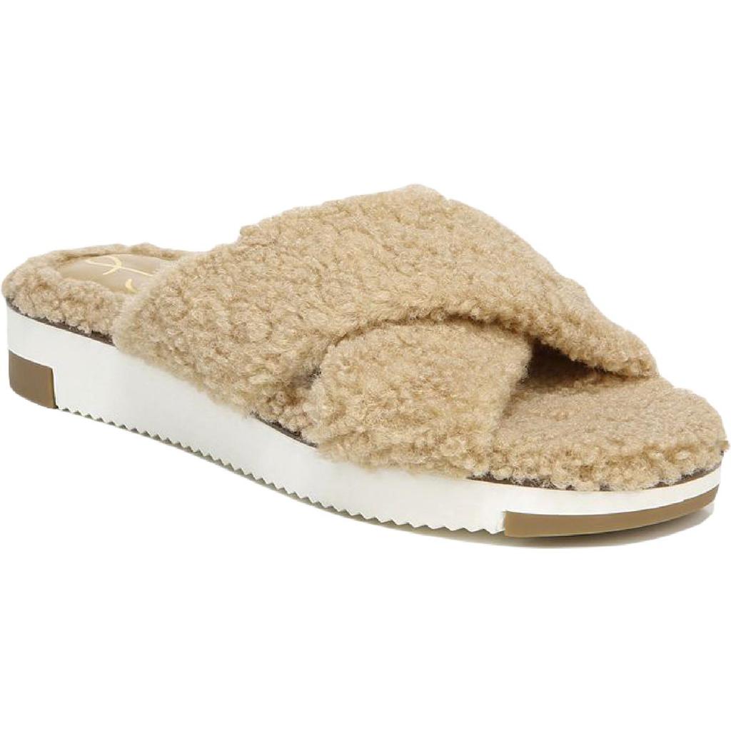 Sam Edelman Womens Alice Faux Fur Slippers Slide Sandals商品第1张图片规格展示