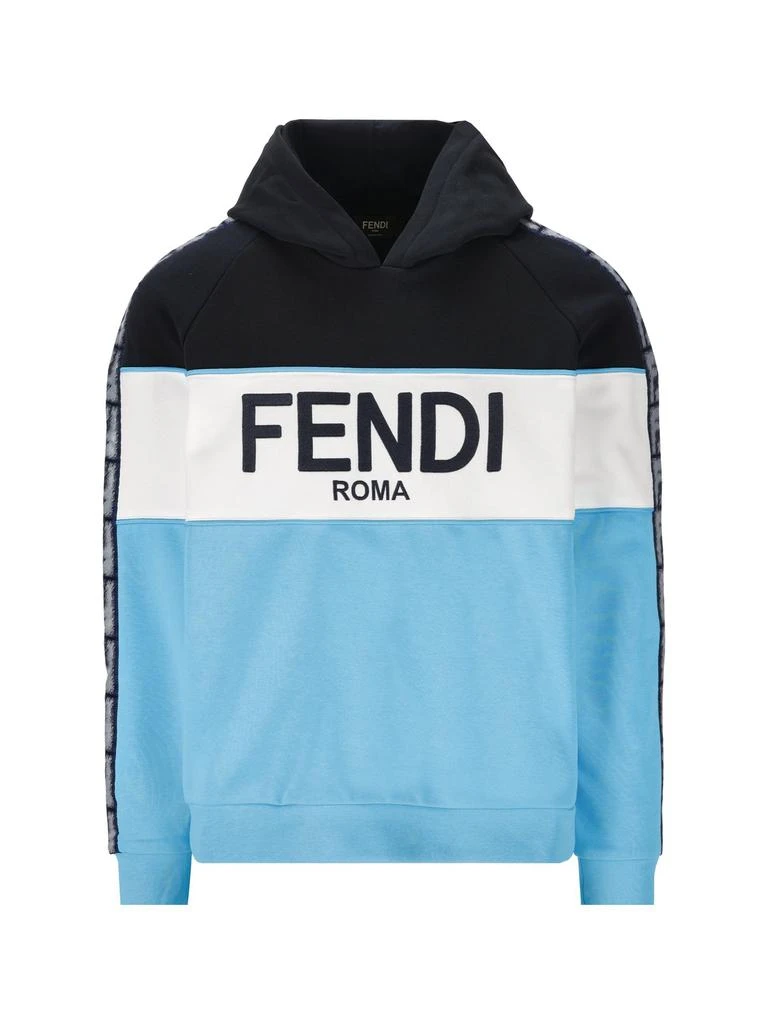 商品Fendi|Fendi Logo Embroidered Hoodie,价格¥5465,第1张图片