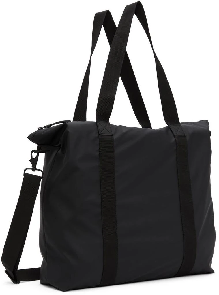 商品RAINS|Black Waterproof Canvas Tote,价格¥496,第2张图片详细描述