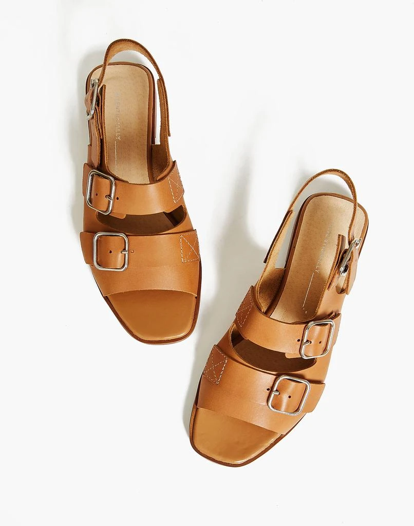 商品Madewell|Intentionally Blank Leather Jiji Sandals in Tan,价格¥1392,第1张图片