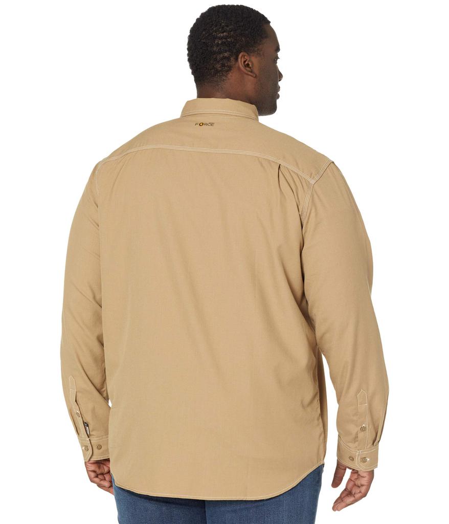 Big & Tall Flame-Resistant Force Original Fit Lightweight Long Sleeve Button Front Shirt商品第2张图片规格展示