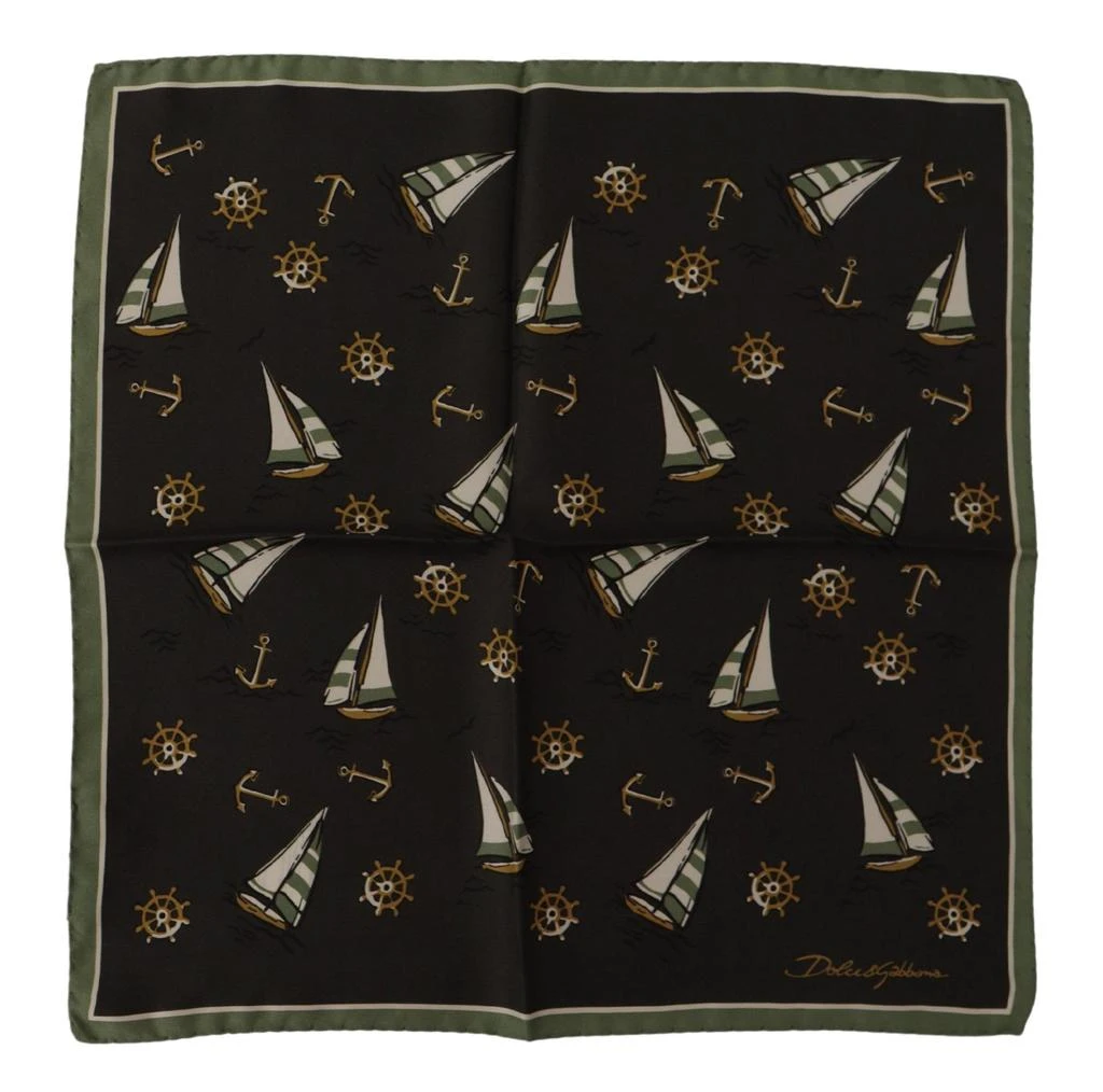 商品Dolce & Gabbana|Dolce & Gabbana Multicolor Printed DG Logo Square Handkerchief,价格¥964,第1张图片