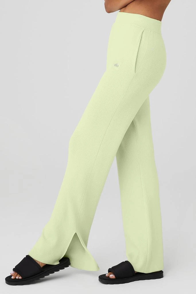 商品Alo|Knit High-Waist Salana Wide Leg Pant - Iced Green Tea,价格¥1104,第3张图片详细描述