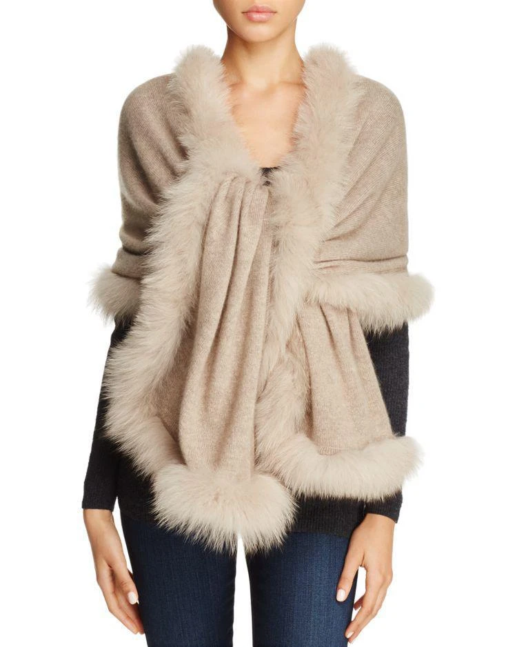 商品Max Mara|Aria Fox Fur Trim Cashmere Scarf,价格¥8625,第1张图片