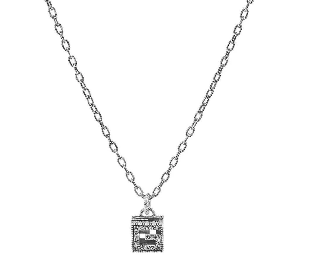 商品Gucci|Aged Sterling Silver G Cube Necklace,价格¥2728,第1张图片
