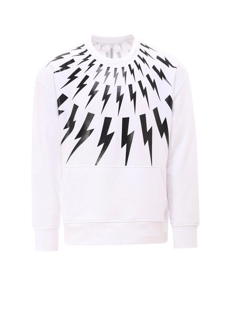 商品Neil Barrett|Neil Barrett Thunderbolt Print Sweatshirt,价格¥1515,第1张图片