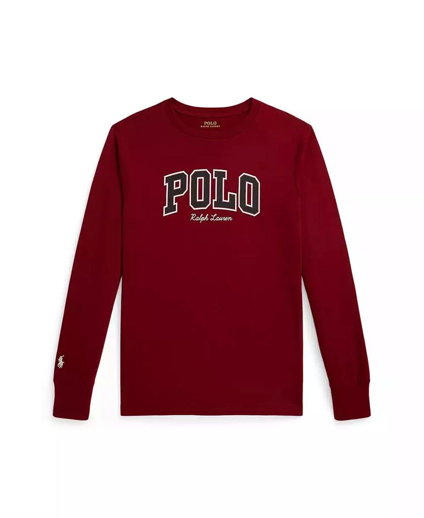 商品Ralph Lauren|Boys 8-20 Logo Cotton Long-Sleeve Tee,价格¥257,第1张图片