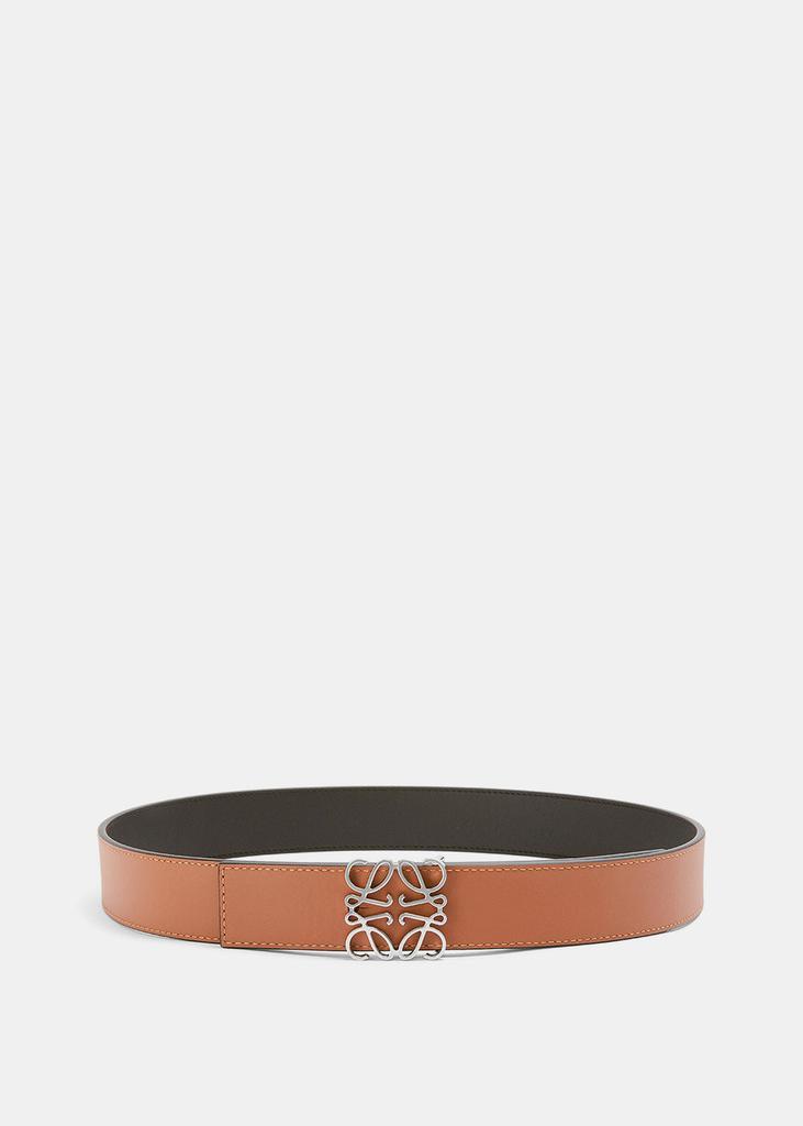 商品Loewe|Loewe Black & Tan Reversible Anagram Belt,价格¥3897-¥3992,第4张图片详细描述