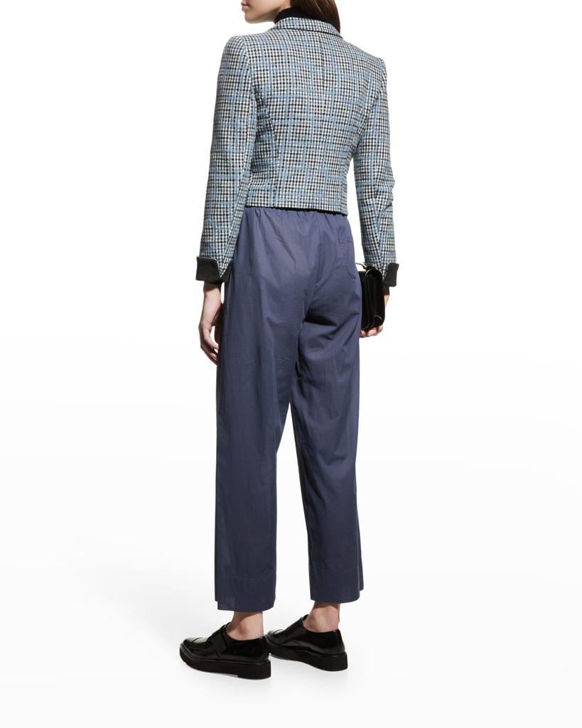 商品Emporio Armani|Cropped Plaid Wool Jacket,价格¥5687,第6张图片详细描述