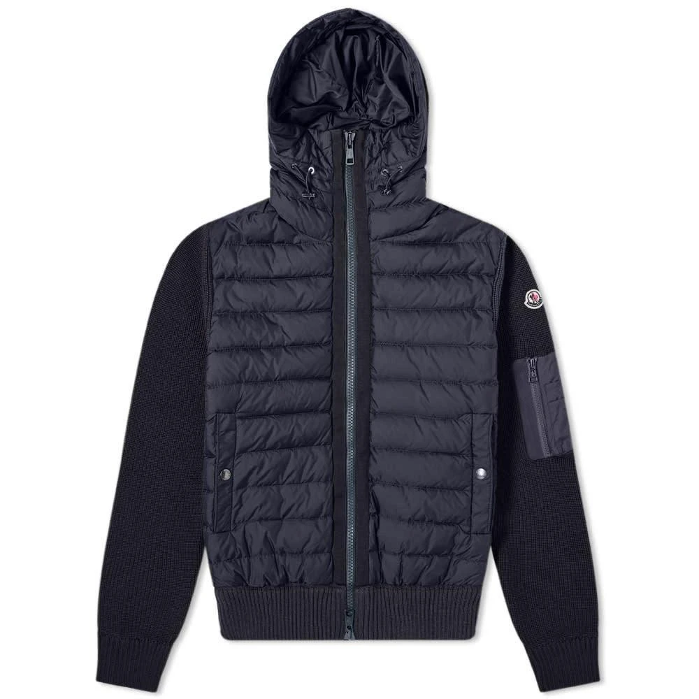 商品Moncler|Moncler Nylon Hooded Knit Down Jacket,价格¥7649,第1张图片