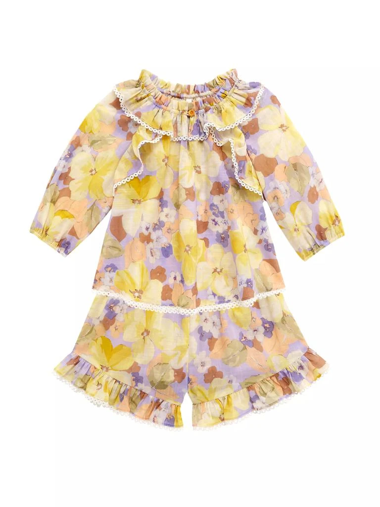 商品Zimmermann|Little Girl's & Girl's Pop Floral Frill Shorts,价格¥1237,第2张图片详细描述