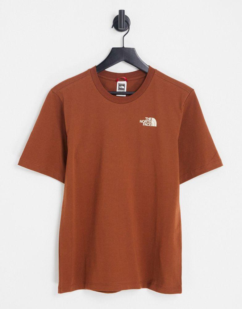 商品The North Face|The North Face Relaxed Simple Dome t-shirt in brown Exclusive at ASOS,价格¥223,第1张图片