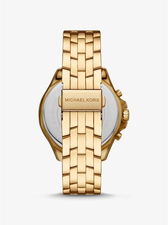 商品Michael Kors|Oversized Pilot Pavé Gold-Tone Watch,价格¥1240,第5张图片详细描述