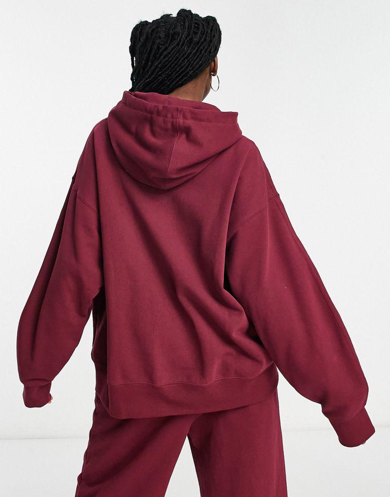Jordan Flight fleece hoodie in cherrywood red商品第2张图片规格展示