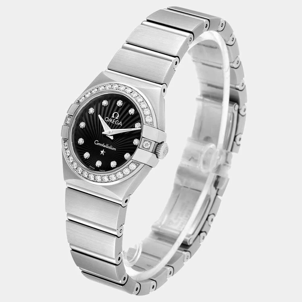 Omega Black Diamonds Stainless Steel Constellation 123.15.24.60.51.001 Women's Wristwatch 24 mm 商品