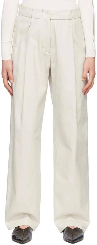 商品ROSETTA GETTY|Grey Cotton Trousers,价格¥2437,第1张图片