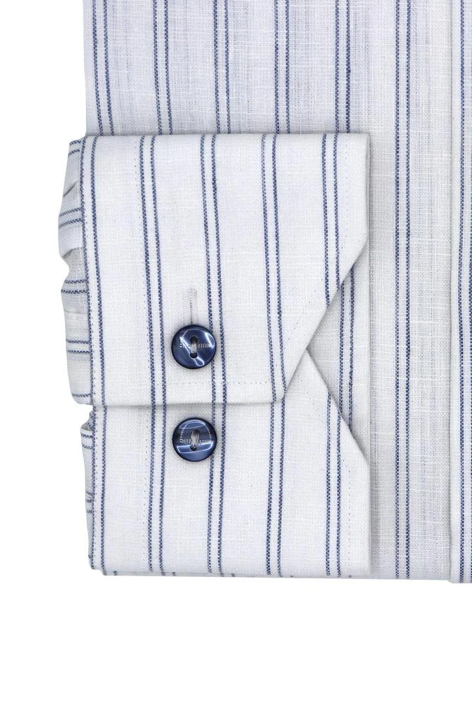 商品Lorenzo Uomo|Trim Fit Double Stripe Dress Shirt,价格¥302,第2张图片详细描述