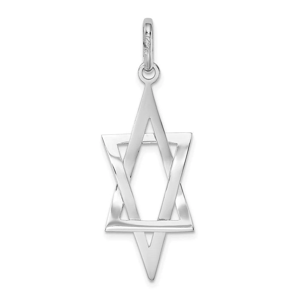 商品Diamond2Deal|14K White Gold Elongated Star Of David Charm,价格¥3027,第4张图片详细描述