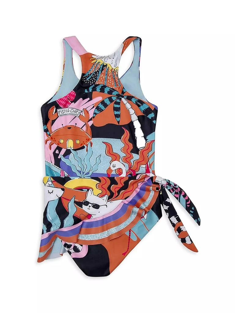 商品Agua Bendita|Little Girl's &amp; Girl's Returning To The Roots Debby One-Piece Swimsuit,价格¥300,第2张图片详细描述